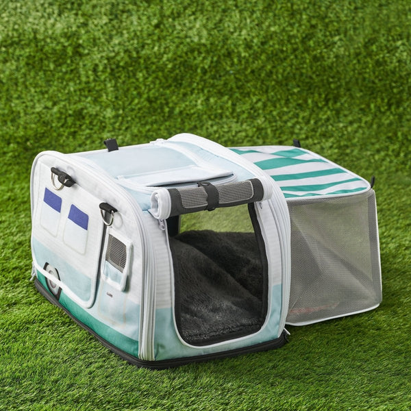 Kittyrama Waterproof Cat Carrier & Hideaway | Airline-Approved-Cat Carrier-Kittyrama- Silver Circle Pets
