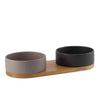 Labbvenn VUKU Ceramic Double Buffet-Pet Bowls, Feeders & Waterers-Labbvenn- Silver Circle Pets
