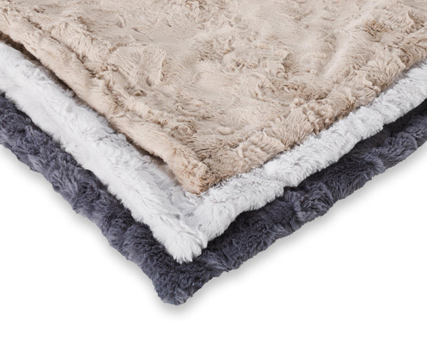 Laboni Woven Faux Fur Dog Blanket Cozy-Dog Blanket-Laboni- Silver Circle Pets