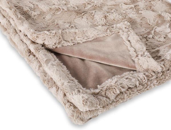 Laboni Woven Faux Fur Dog Blanket Cozy-Dog Blanket-Laboni- Silver Circle Pets