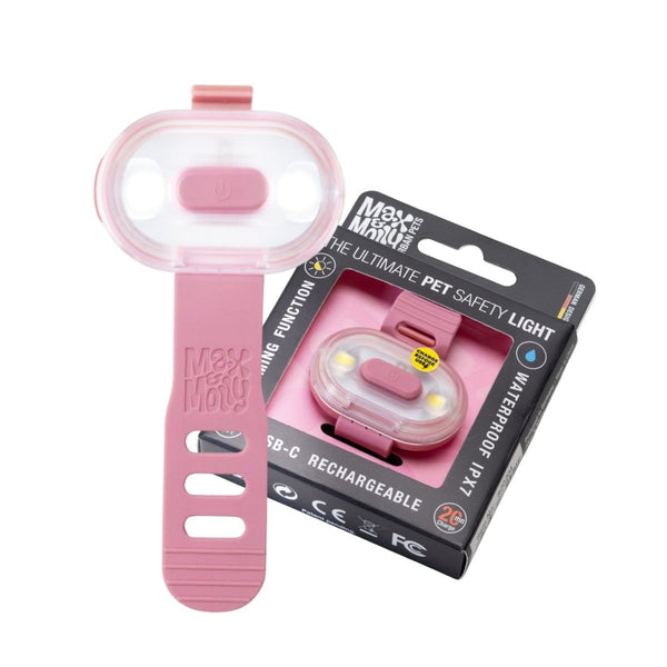 Max & Molly Matrix 2.0 Ultra LED Dog Collar Safety Light | USB-C Rechargeable-Pet Accessories-Max & Molly- Silver Circle Pets