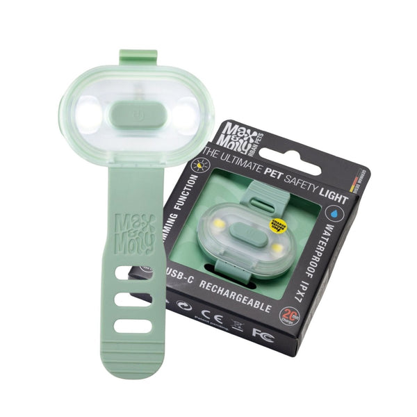 Max & Molly Matrix 2.0 Ultra LED Dog Collar Safety Light | USB-C Rechargeable-Pet Accessories-Max & Molly- Silver Circle Pets