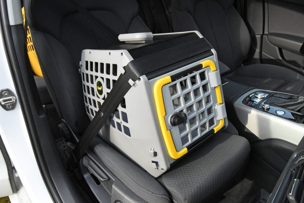 MIMSafe Care2 Hard-Shell Pet Carrier & Car Seat | Crash Tested | 2-in-1 | Large-Pet Carrier-MIMSafe- Silver Circle Pets