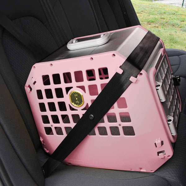 MIMSafe Care2 Hard-Shell Pet Carrier & Car Seat | Crash Tested | 2-in-1 | Medium-Pet Carrier-MIMSafe- Silver Circle Pets