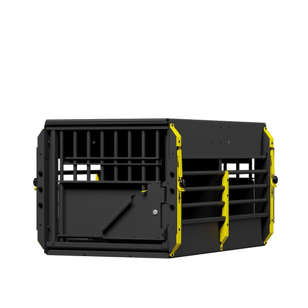 MIMsafe MultiCage G4 Double Large | Crash-Tested Dog Transport Cage-Dog Cage-MIMsafe- Silver Circle Pets