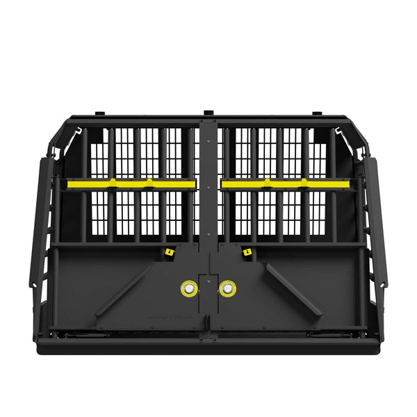 MIMsafe VarioCage Double Large | 4th Gen Adjustable Dog Car Crate | Crash Tested-Dog Crate-MIMsafe- Silver Circle Pets
