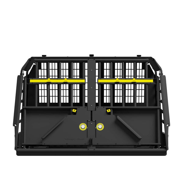 MIMsafe VarioCage Double Medium | 4th Gen Adjustable Dog Car Crate | Crash Tested-Dog Crate-MIMsafe- Silver Circle Pets