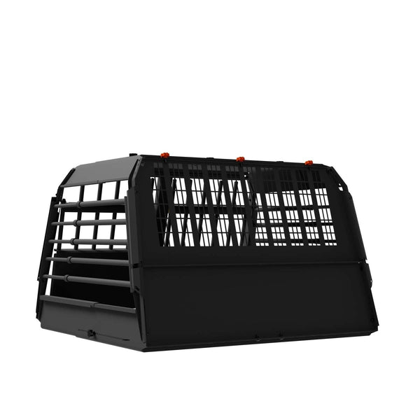 MIMsafe VarioCage Double Medium | 4th Gen Adjustable Dog Car Crate | Crash Tested-Dog Crate-MIMsafe- Silver Circle Pets