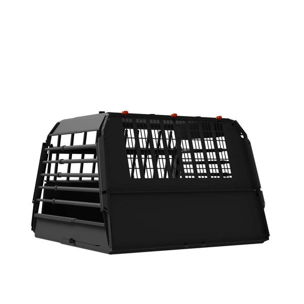 MIMsafe VarioCage Double Small | 4th Gen Adjustable Dog Car Crate | Crash Tested-Dog Crate-MIMsafe- Silver Circle Pets