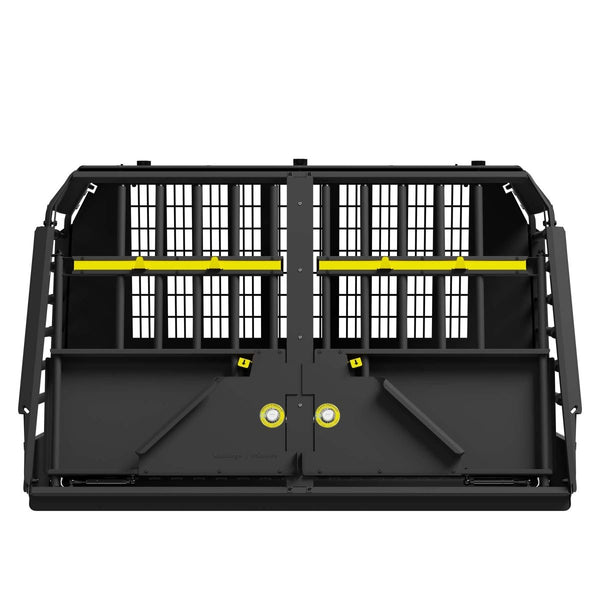 MIMsafe VarioCage Double X-Large | 4th Gen Adjustable Dog Car Crate | Crash Tested-Dog Crate-MIMsafe- Silver Circle Pets