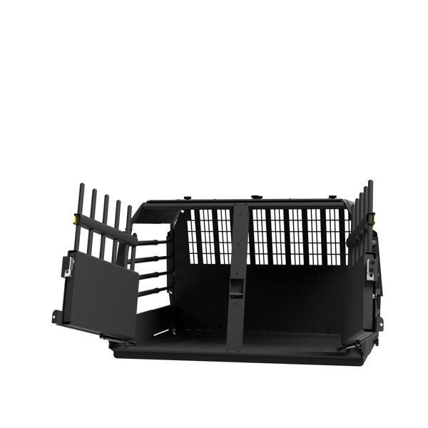 MIMsafe VarioCage Double X-Small | 4th Gen Adjustable Dog Car Crate | Crash Tested-Dog Crate-MIMsafe- Silver Circle Pets
