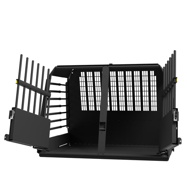 MIMsafe VarioCage Double XX-Large | 4th Gen Adjustable Dog Car Crate | Crash Tested-Dog Crate-MIMsafe- Silver Circle Pets