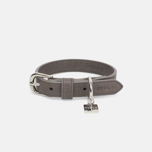 Neula Strength Vegan Leather Dog Collar Walk Set-Collar & Leash Set-Neula- Silver Circle Pets
