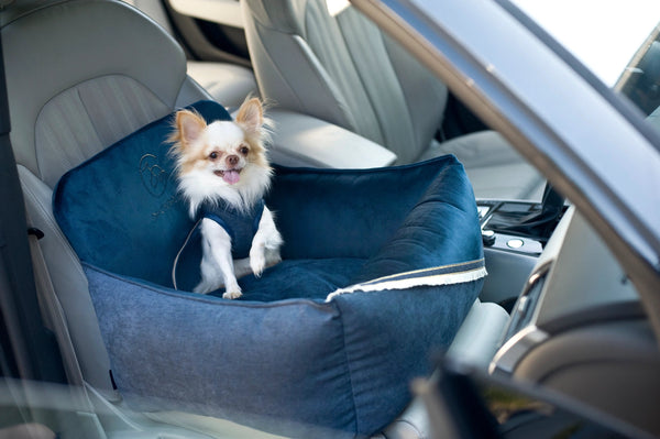 Oh Charlie Dog Car Seat Bed Allure-Dog Car Seat-Oh Charlie- Silver Circle Pets