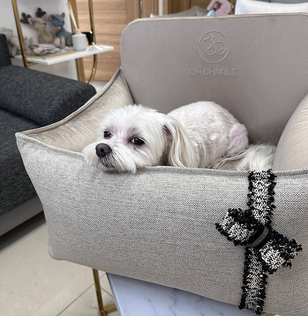 Oh Charlie Dog Car Seat Bed Elite-Dog Car Seat-Oh Charlie- Silver Circle Pets