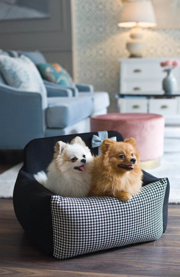 Oh Charlie Dog Car Seat Bed Finessa-Dog Car Seat-Oh Charlie- Silver Circle Pets