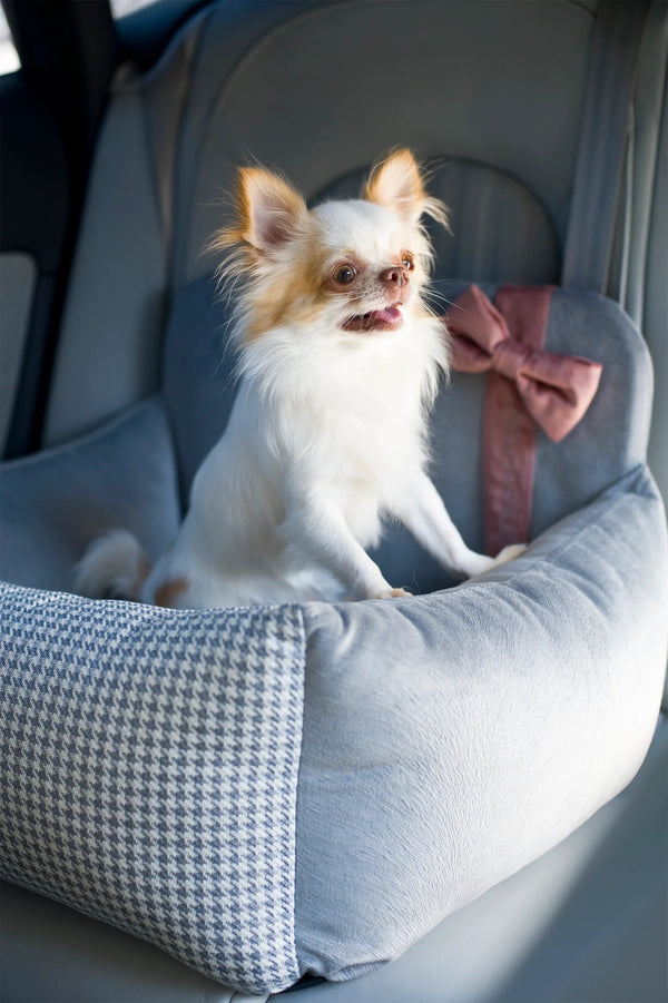 Oh Charlie Dog Car Seat Bed Finessa-Dog Car Seat-Oh Charlie- Silver Circle Pets
