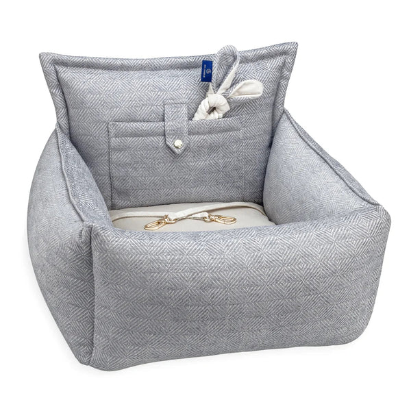 Oh Charlie Dog Car Seat Bed Florence-Dog Car Seat-Oh Charlie- Silver Circle Pets