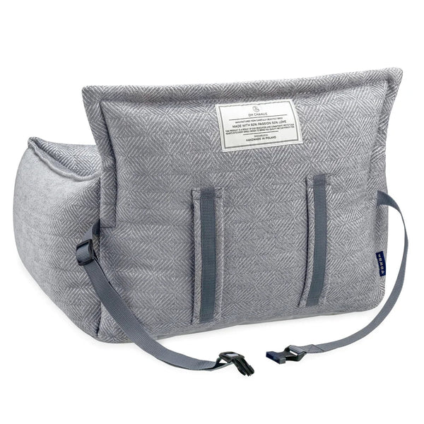 Oh Charlie Dog Car Seat Bed Florence-Dog Car Seat-Oh Charlie- Silver Circle Pets