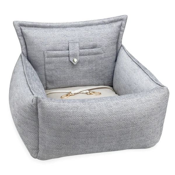 Oh Charlie Dog Car Seat Bed Florence-Dog Car Seat-Oh Charlie- Silver Circle Pets