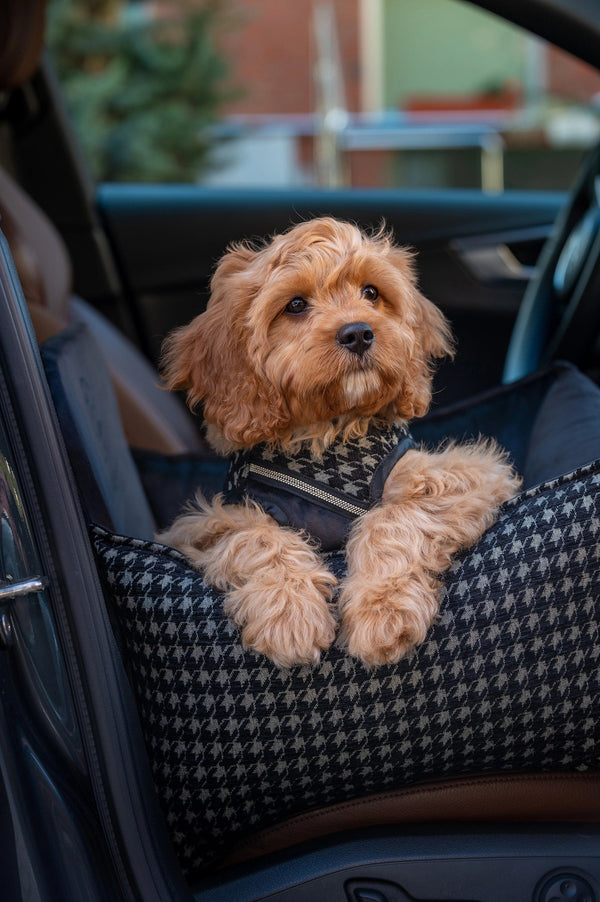 Oh Charlie Dog Car Seat Bed Prestige-Dog Car Seat-Oh Charlie- Silver Circle Pets