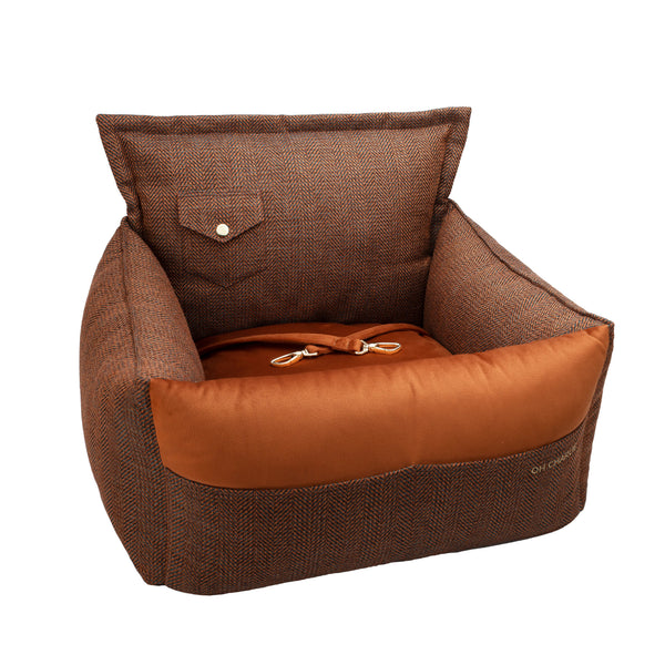 Oh Charlie Dog Car Seat Bed Winston-Dog Car Seat-Oh Charlie- Silver Circle Pets