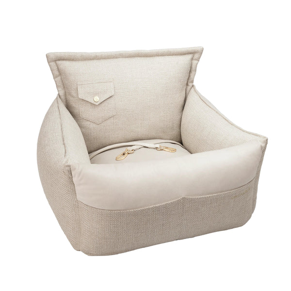 Oh Charlie Dog Car Seat Bed Winston-Dog Car Seat-Oh Charlie- Silver Circle Pets