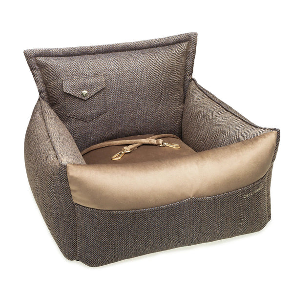 Oh Charlie Dog Car Seat Bed Winston-Dog Car Seat-Oh Charlie- Silver Circle Pets