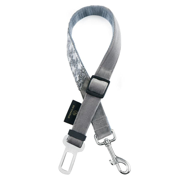 Oh Charlie Glamour Dog Safety Seat Belt-Dog Car Seat Belt-Oh Charlie- Silver Circle Pets