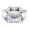 Oh Charlie Luxe Dog Bed Marble-Dog Bed-Oh Charlie- Silver Circle Pets