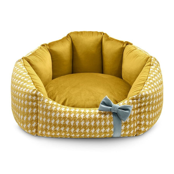 Oh Charlie Round Dog Bed Glamour-Dog Bed-Oh Charlie- Silver Circle Pets