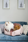 Oh Charlie Round Dog Bed Glamour-Dog Bed-Oh Charlie- Silver Circle Pets