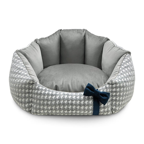Oh Charlie Round Dog Bed Glamour-Dog Bed-Oh Charlie- Silver Circle Pets