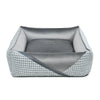 Oh Charlie Square Dog Bed Glamour Deluxe-Dog Bed-Oh Charlie- Silver Circle Pets