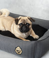 Oh Charlie Square Dog Bed Royal-Dog Bed-Oh Charlie- Silver Circle Pets