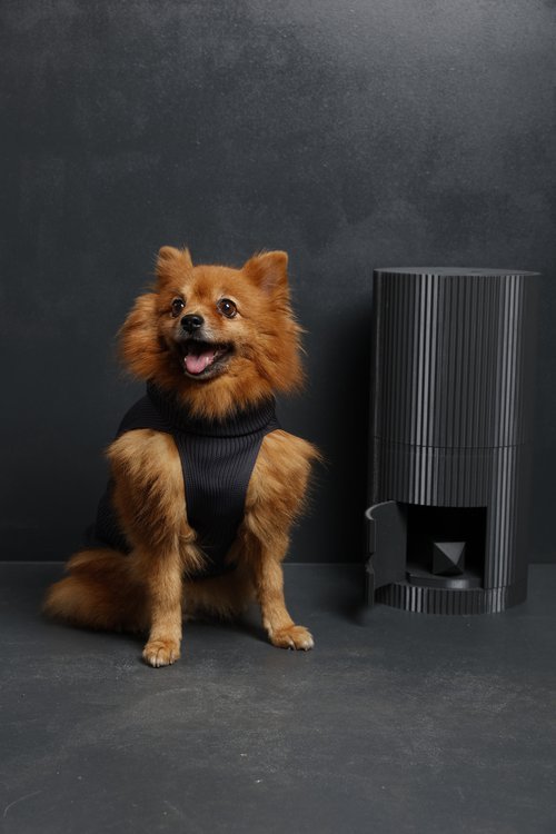 OMNIAGIOIA Pet Food Short Storage Tower-Pet Bowls, Feeders & Waterers-OMNIAGIOIA- Silver Circle Pets