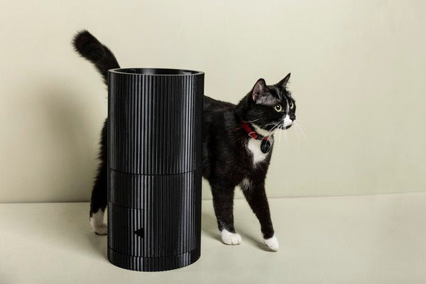 OMNIAGIOIA Pet Food Short Storage Tower-Pet Bowls, Feeders & Waterers-OMNIAGIOIA- Silver Circle Pets