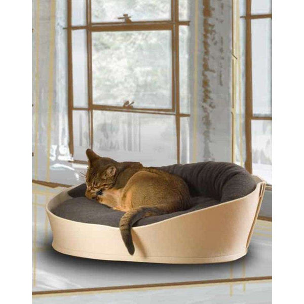 Pet Interiors ARENA Felt Designer Cat Bed-Cat Bed-Pet Interiors- Silver Circle Pets