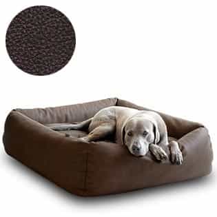 Pet Interiors Buffalo Leather Dog Bed BOOX-Dog Bed-Pet Interiors- Silver Circle Pets