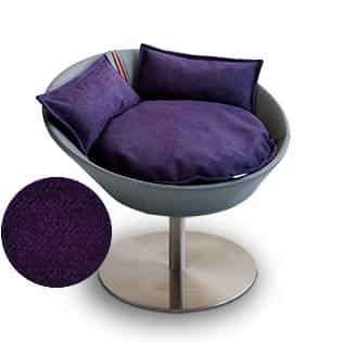Pet Interiors Cosmo Buffalo Leather Deluxe Cat Bed-Cat Bed-Pet Interiors- Silver Circle Pets