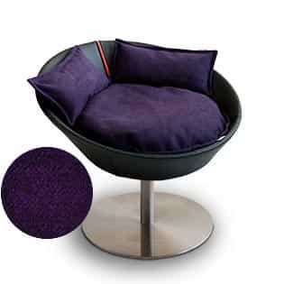 Pet Interiors Cosmo Buffalo Leather Deluxe Cat Bed-Cat Bed-Pet Interiors- Silver Circle Pets