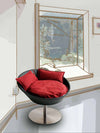 Pet Interiors Cosmo Faux Leather Deluxe Cat Bed-Cat Bed-Pet Interiors- Silver Circle Pets