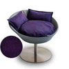 Pet Interiors Cosmo Leather Deluxe Cat Bed-Cat Bed-Pet Interiors- Silver Circle Pets