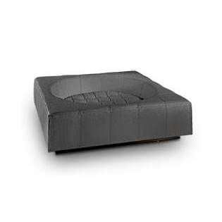 Pet Interiors Cube Faux Leather Dog Bed-Dog Bed-Pet Interiors- Silver Circle Pets