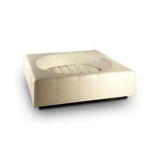 Pet Interiors Cube Faux Leather Dog Bed-Dog Bed-Pet Interiors- Silver Circle Pets