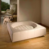 Pet Interiors Cube Genuine Leather Dog Bed-Dog Bed-Pet Interiors- Silver Circle Pets