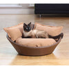 Pet Interiors Faux Leather Pet Bed MILA-Cat Bed-Pet Interiors- Silver Circle Pets