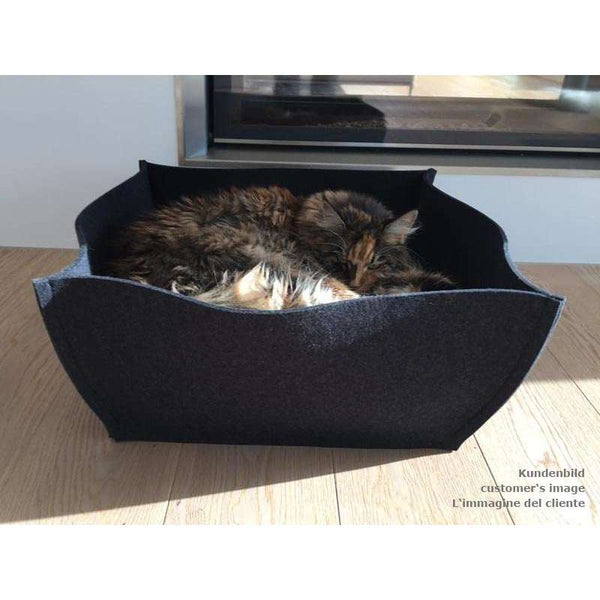 Pet Interiors Felt Cat Basket BOWL-Cat Bed-Pet Interiors- Silver Circle Pets