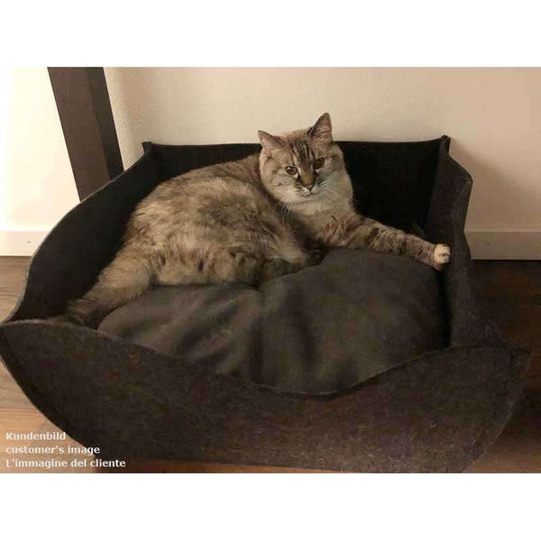 Pet Interiors Felt Cat Basket BOWL-Cat Bed-Pet Interiors- Silver Circle Pets