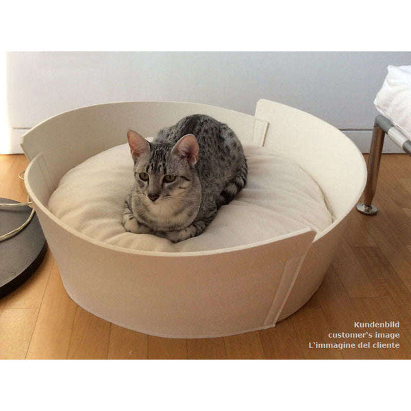 Pet Interiors LIDO Felt Designer Cat Bed-Cat Bed-Pet Interiors- Silver Circle Pets